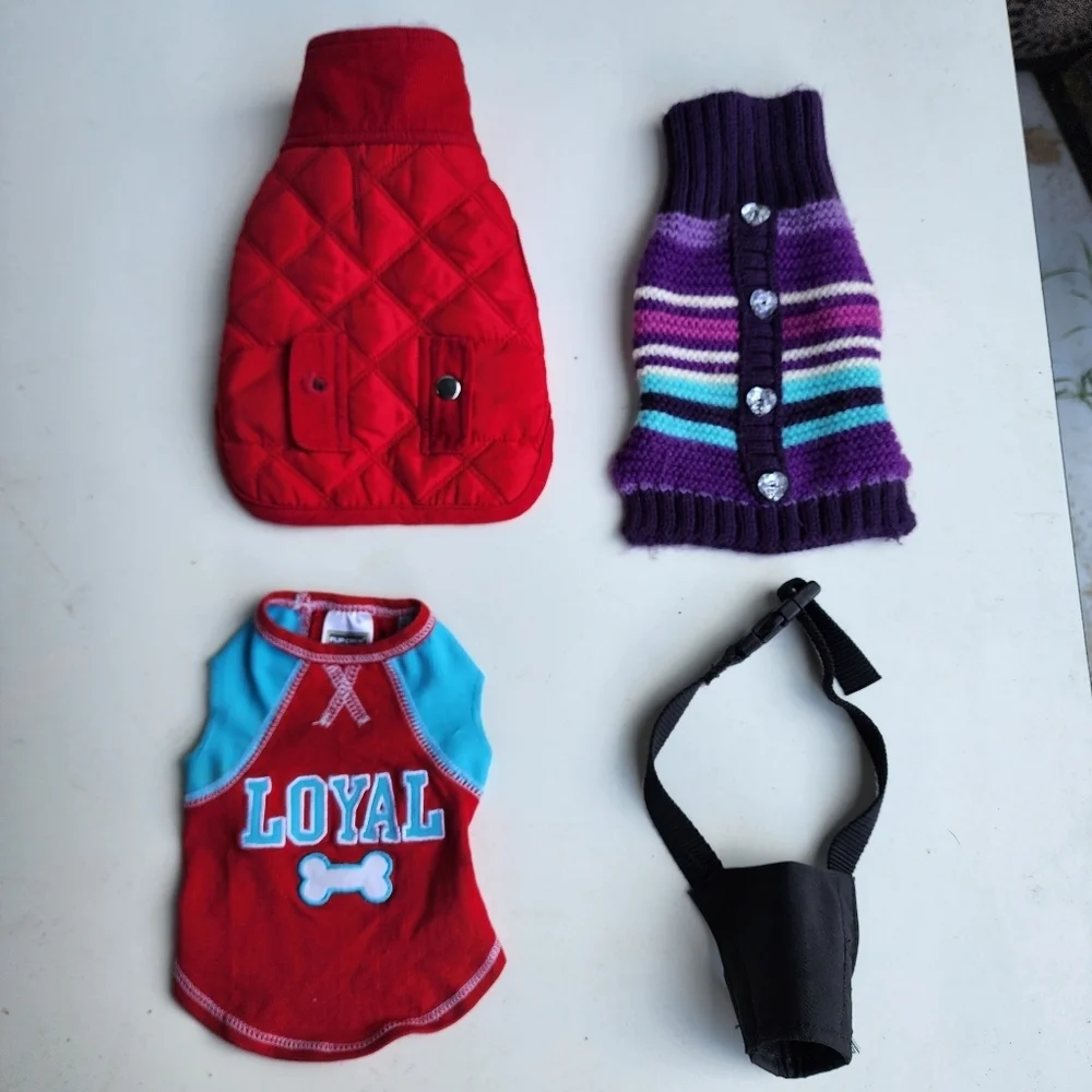 Lot Of 4 Gog Red Purple Knit Sweater Louyal Outfits Female Jacket Top XXS H2